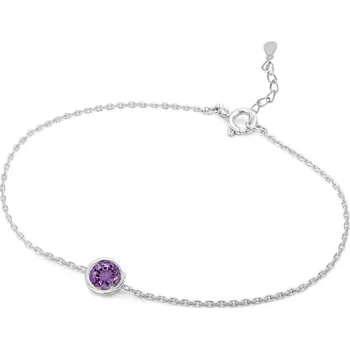 Náramek Stříbrný náramek s ametystem Arleth