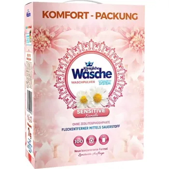 Prací prášek Prací prášek - Königliche Wäsche Universal Sensitive, 7 kg, 100 dávek, na bílé a barevné prádlo