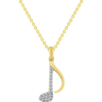 Přívěsek Zlatý přívěsek s lab-grown diamantem ve tvaru noty Bety