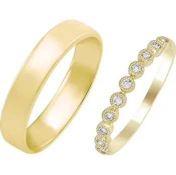 Prsten Vintage prsten s lab-grown diamanty a komfortní prsten Danel