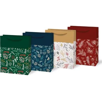 Dárková taška Vánoční dárková taška 190x250x90mm, T4, V44, mix