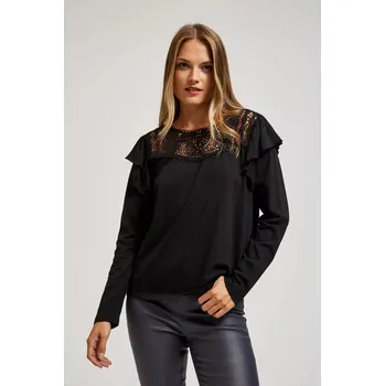 Dámská halenka Halenka s krajkou Marisse černá | šedá 2561966