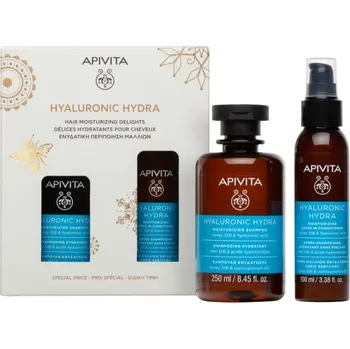 Apivita Hyaluronic Hydra Apivita Hyaluronic Hydra Moisturizing Shampoo hydratační šampon 250 ml + Apivita Hyaluronic Hydra Leave In Conditioner