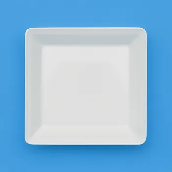 Sada nádobí Talíř čtyřhranný 21,5cm BÍLÝ Český porcelán Dubí