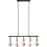 Brilliant - Lustr na lanku TIFFANY 5xE27/28W/230V černá/mosaz