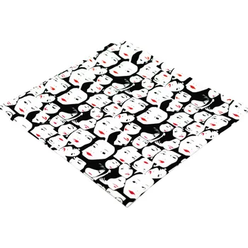 Látkový kapesník Černobílý pánský kapesníček s motivem obličejů