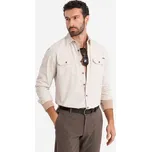 Pánská košile Ombre Ombre krémová 2636902