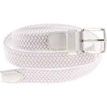 Opasek Alberto Basic Braided Mens White 85 cm 85 Pásek