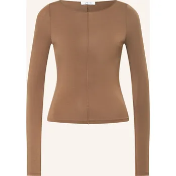 Dámské tričko Ninety-9 Dámské Tričko S Dlouhým Rukávem Smooth, hnědá, 36