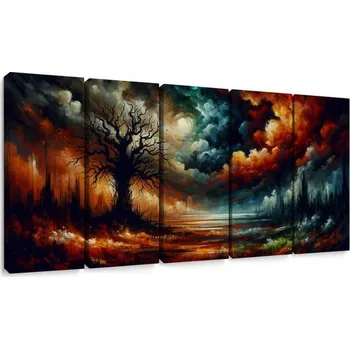 Obraz Dovido 5-dílný obraz mystický strom života