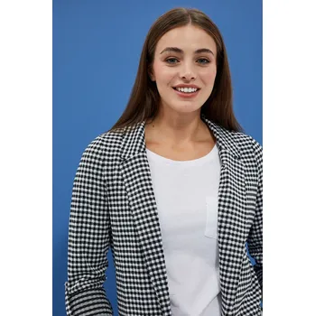 Jemně kostkovaná bunda Moodo černá | modrá | bílá | šedá | vícebarevná | vícebarevná 2179078