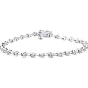 Náramek Romantický stříbrný náramek s diamanty Joslyn