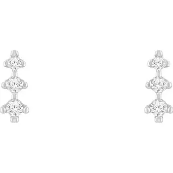 Náušnice Drobné stříbrné náušnice s diamanty Linus