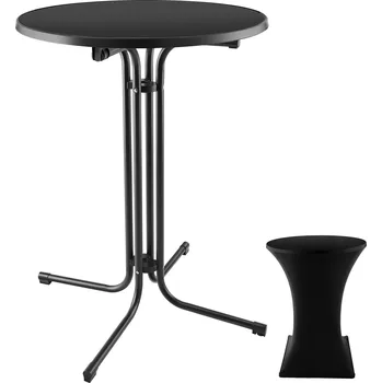 Zahradní stůl TecTake GmbH 405311 stůl eren skládací, s potahem 90x110cm - černá,za kus