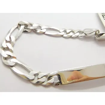 Souprava šperků Klenoty Budín Pánský stříbrný náramek s destičkou ke gravírování 21cm 925/1000 6,67gr 030561000009 ( )