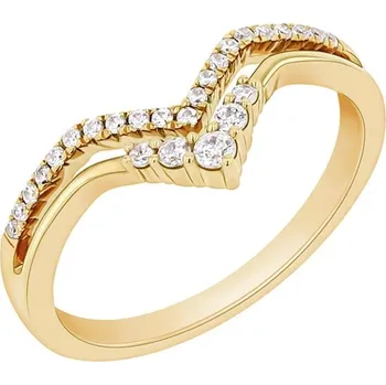 Prsten Vykrojený prsten s lab-grown diamanty Themba