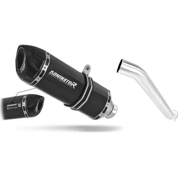 Výfuk pro motocykl Laděný výfuk Dominator Kawasaki ZX6R 636 2003 - 2004 Homologovaný výfuk HP1 ČERNÝ tlumič výfuku