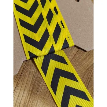 Stuha Lampas / rypsová stuha chevron šíře 32 mm barva žlutá