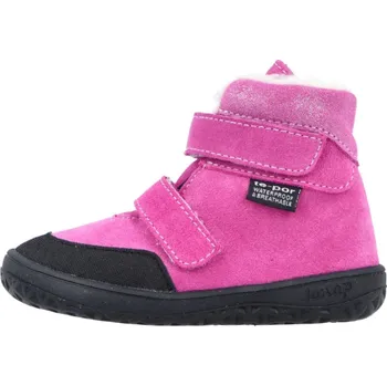 Dívčí obuv Dětské zimní boty Jonap Jerry růžová barefoot s membránou | Botonozka.cz Velikost: 22