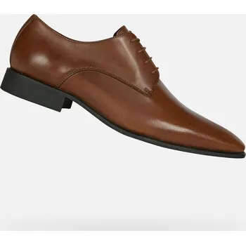 Pánské polobotky Geox Pánské Tmavě hnědá pánská společenská obuv Geox High Life Hnědá 44 (2713815)