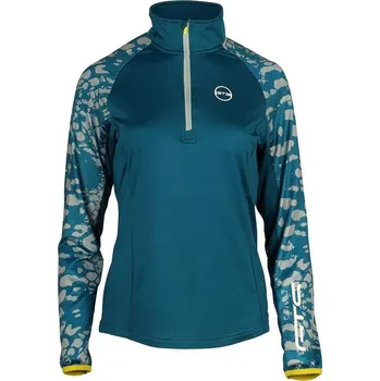 GTS 215032L dámské sportovní triko s dlouhým rukávem, 1/2 zip, Ocean XL