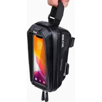brašna na kolo WILDMAN Bicycle bag MS66 Phone Anti-glare Phone Mount Bag Cycling Top Tube Frame Bag, Waterproof 1L Black