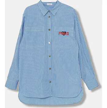 Chlapecká košile Dětská bavlněná košile Pinko KFCA015.C.CR013 modrá 50X, vel. 152