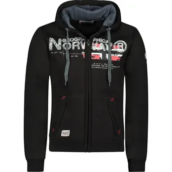 Pánská mikina GEOGRAPHICAL NORWAY mikina pánská GISLAND MEN 100 černá 8XL