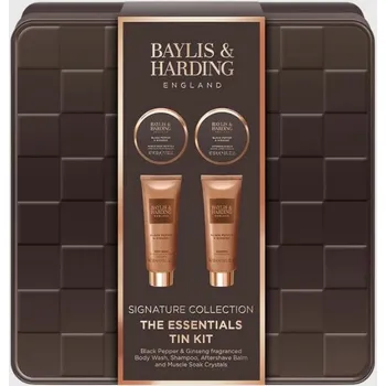 Kosmetická sada Baylis & Harding Pánská mini sada péče o tělo, pleť a vlasy - Black Pepper & Ginseng, 4ks