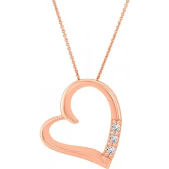 Přívěsek Zlaté srdíčko s moissanity Tanish