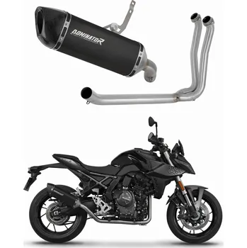 Výfuk pro motocykl Laděný výfuk Dominator Suzuki GSX-8S / 8R 2022 - 2024 Kompletní systém Sběrač výfuku HP6 BLACK + tlumič výfuku dB killer