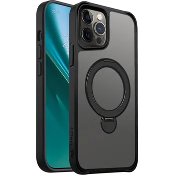 Pouzdro na mobilní telefon Pouzdro Etteri Matt Mag Ring pro iPhone 12 / 12 Pro 6.1" černé