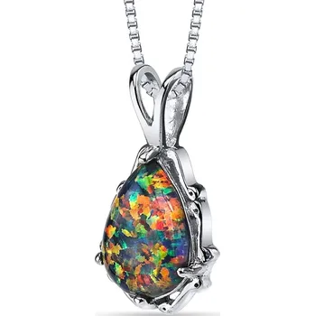 Přívěsek Stříbrný přívěsek s černým opálem Bara