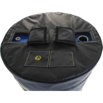 Izolační kryt z elektricky vodivého PVC k topným plášťům ATEX pro 200litrové sudy