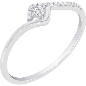 Prsten Stříbrný romantický prsten s lab-grown diamanty Anthia