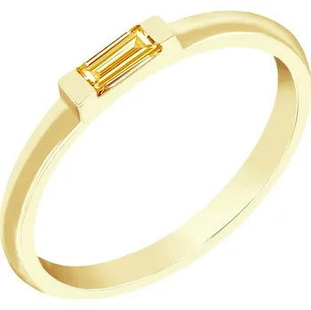 Prsten Minimalistický prsten s citrínem Xenia