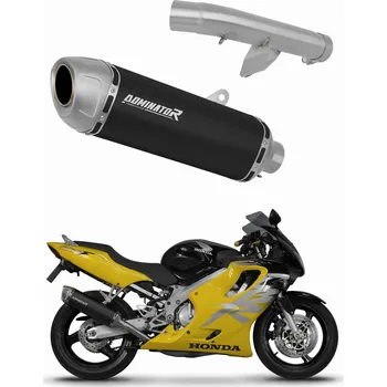 Výfuk pro motocykl Laděný výfuk Dominator Honda CBR 600 F4 1999 - 2000 výfuk S6 BLACK + tlumič dB killer