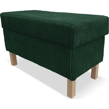 Taburet Taburet ELLA s úložným prostorem - tmavězelený - manšestr - LINCOLN 39