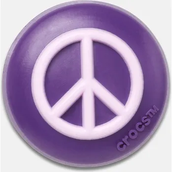 Dívčí pantofle Odznáček Jibbitz – Black and Pink Peace Sign