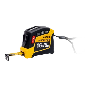 Sada nářadí digitální svinovací metr KINEX - digitální svinovací metr 5 m K-MET s OLED displejem a USB-C nabíjením