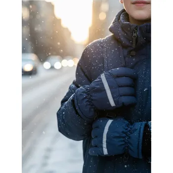 Módní doplněk Sinsay - Voděodolné rukavice s fleecovou podšívkou - námořnická modrá - 154FU-59X - 154FU-59X-S