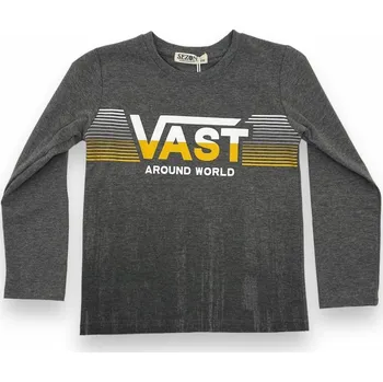 Chlapecké tričko Sezon Chlapecké tričko s dlouhým rukávem VAST Barva: Šedá, Velikost: 128