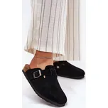 BIG STAR SHOES Semišové Dámské Pantofle S Přezkou Big Star BIG STAR SHOES černá 3331075