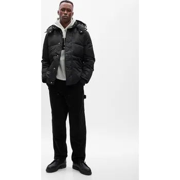 GAP Prošívaná bunda s kapucí - Pánské GAP černá 2522107