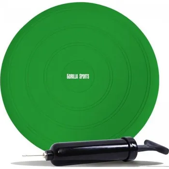 podložka na cvičení Kulatá nafukovací podložka na sezení / cvičení, zelená, průměr 33 cm