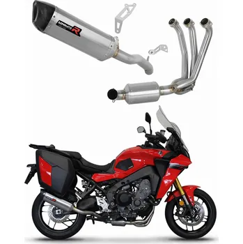 Výfuk pro motocykl Laděný výfuk Dominator Yamaha Tracer 9 / GT 2021 - 2024 Kompletní systém Výfukové potrubí HP6 EX + dB killer medium