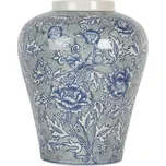 Keramická váza v čínském stylu s šedomodrou glazurou Storm – 21x26 cm