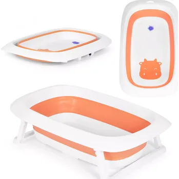 koupací vanička Skládací dětská vanička s výpustí 81 cm ECOTOYS – Oranžová