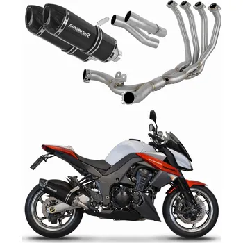 Výfuk pro motocykl Laděný výfuk Dominator Kawasaki Z1000 2010 - 2013 Kompletní výfukový systém Collector HP1 BLACK + tlumič výfuku dB killer