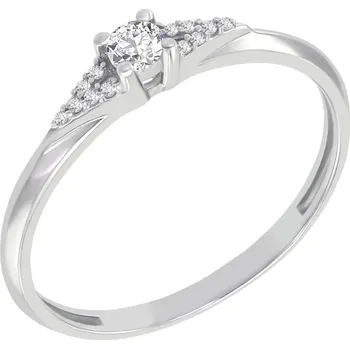 Prsten Stříbrný prsten s postranními lab-grown diamanty Redely